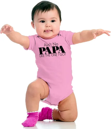 Vista 4 de Brisco Brands Ain't No Papa Like The One I Got Baby Romper Niños o Niñas