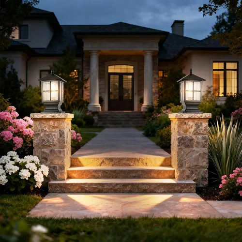 Vista 8 de SLAWA Lámpara de poste para exteriores, modernas luces de columna para exteriores, IP54, impermeables, de aluminio, iluminación al aire libre