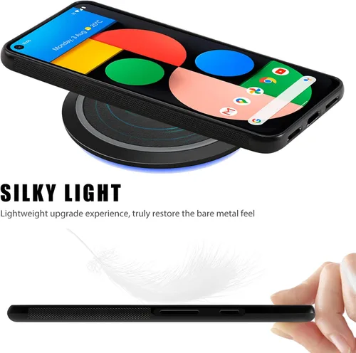Vista 7 de Funda de mármol compatible con Google Pixel 5A, delgada y brillante TPU gel funda para teléfono compatible con Google Pixel 5A 2021 lanzamiento rojo