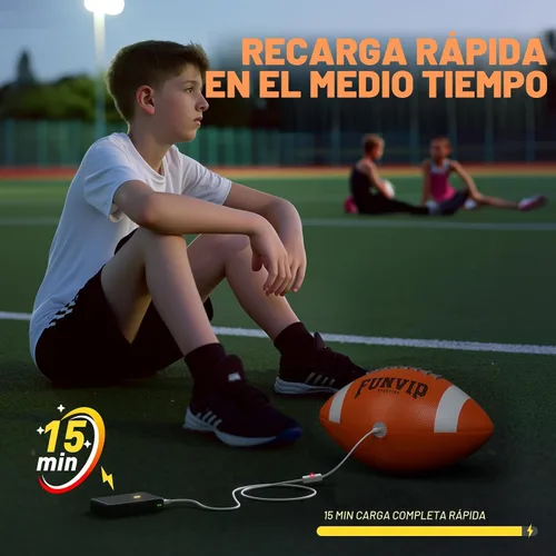 Vista 4 de Funvip Balón de fútbol, pelota recargable que brilla en la oscuridad para niños, tamaño 6, fútbol iluminado, ideas de regalo de Pascua, regalos