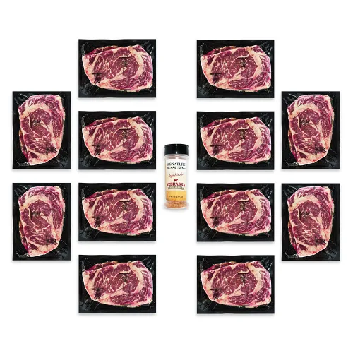 Vista 8 de Nebraska Star Beef Prestige Steaks - 12 paquetes con condimento exclusivo (filet mignon de 12 a 5 onzas)