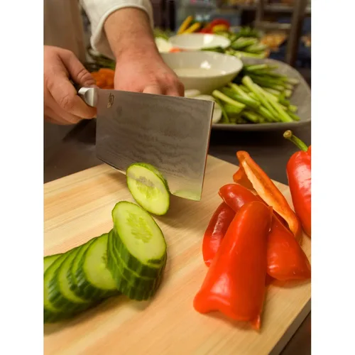 Vista 3 de Shun DM0712. Cuchillo chino para vegetales, de 7 pulgadas.