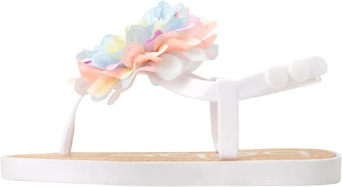 Vista 3 de bebe Sandalias para niña Sandalias con hebilla a presión para niños pequeños con flor de gasa Sandalias lindas para niñas (bebéniña pequeña)