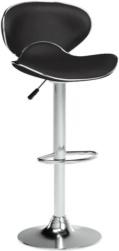 Vista 4 de Vogue Furniture Direct Taburetes de Bar Ajustables de Cuero PU, Taburetes Modernos Giratorios de Elevación Neumática con Respaldo, Sillas de Altura