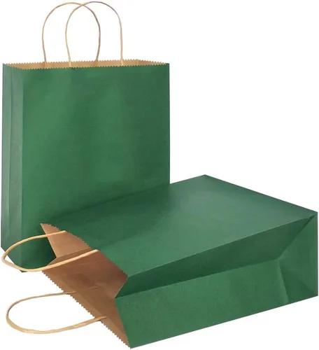 Vista 36 de AZOWA Bolsas de regalo de color azul claro, mini bolsas de papel kraft con asas para recuerdos de fiesta (4 x 2.4 x 6 pulgadas, azul, 12 unidades)