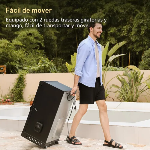 Vista 8 de EAST OAK Ahumador eléctrico de 30 pulgadas para exteriores Humos hasta 6 veces más largos en una sola carga Cargador de virutas lateral