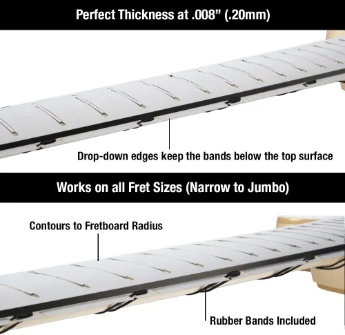 Vista 3 de MusicNomad Fret Shield™ - Herramienta de protección de protector de diapasón total para pulir trastes en básculas de trastes de guitarra de 24.75