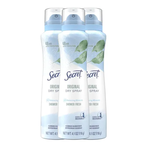 Vista 12 de Secret Dry Spray Desodorante Antitranspirante para Mujeres, Protección sin Peso por 48 Horas contra el Sudor y el Olor, Suave para la Piel, Aroma