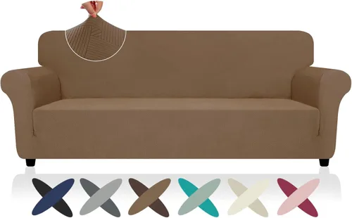 Vista 73 de ZNSAYOTX Funda súper elástica para silla (30"-47"), nuevas fundas de silla a rayas para sala de estar, aptas para perros y mascotas, protector