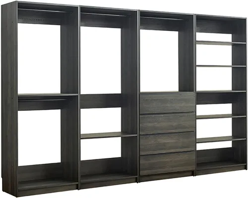 Vista 11 de Maykoosh Organizador de sistema de armario - Armario personalizable con vestidor de almacenamiento negro/modelo D 1 armario