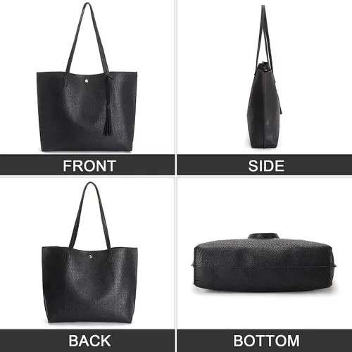 Vista 5 de Lieseh Bolso de mano bohemio para mujer para hombro y mano con bolsillo