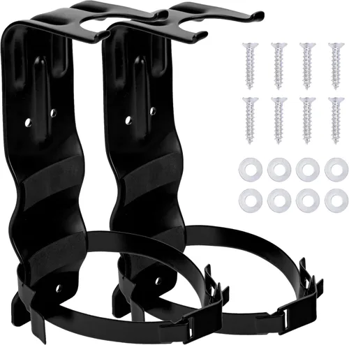 Vista 9 de Paquete de 2 soportes para extintor de incendios, soporte de pared para extintor de incendios de 2.5 libras, soporte de metal resistente