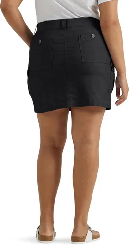 Vista 3 de Lee Ultra Lux Comfort para mujer, talla grande, con falda pantalón cargo flexible para llevar