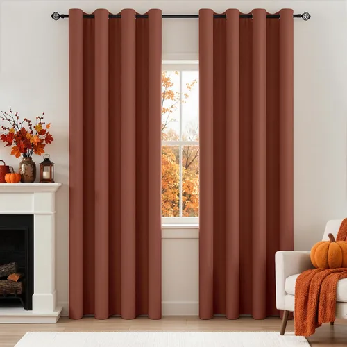 Vista 94 de MIULEE Cortinas opacas para dormitorio o sala de estar, juego de 2 paneles de cortina para ventana con aislamiento térmico y bloqueo de luz