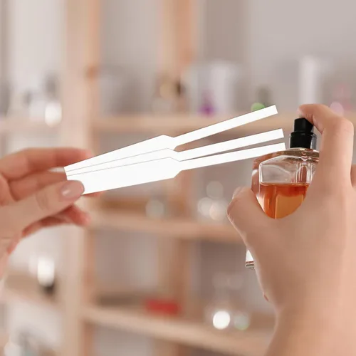 Vista 5 de 200 tiras probadoras de perfume, tiras de prueba de fragancias desechables, blanco puro y fuerte absorbente, tiras de aroma, para fragancias