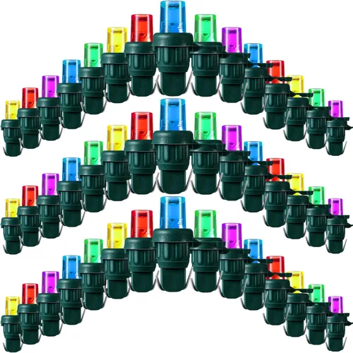 Vista 11 de Honoson Bombillas de Repuesto de Cadena de Luces LED de Navidad de 5 mm Bombillas de Luz de Alambre de Ángulo Amplio LED Conjunto de Luces