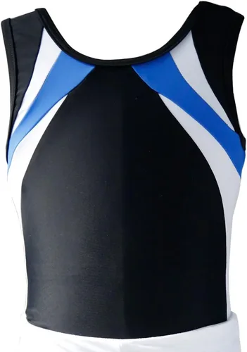 Vista 10 de Leotardo de gimnasia para niños, para practicar danza de ballet, atletismo, competición, entrenamiento sin mangas Set negro