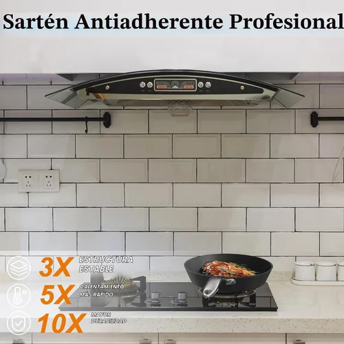 Vista 6 de imarku - Sartén antiadherente con 3 piezas, sartén para tortillas con asa que no se calienta, sartén para cocinar saludablemente, libre de PFAS PFOA