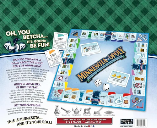 Vista 5 de Late for The Sky Minnesota-Opoly Juego de mesa, juego de estrategia