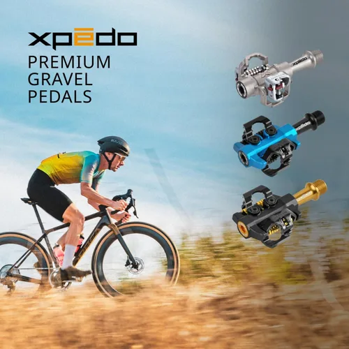 Vista 5 de XPEDO CXR - Pedales de ciclismo sin clip Entrada de doble cara, retención Posi-Lock, cuerpo de aluminio ligero, ideal para ciclocross, grava