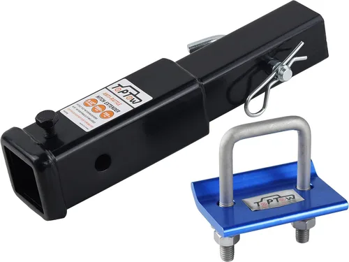 Vista 8 de TOPTOW Extensor de enganche de remolque, longitud de extensión de 12 pulgadas, se adapta a receptor de 2 pulgadas, 3500 libras, pasador de enganche