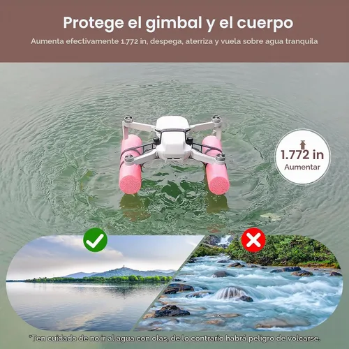 Vista 4 de Mini tren de aterrizaje 4K pierna y tren de aterrizaje de agua para DJI Mini 2 SE/Mini 2/Mavic Mini/Mini SE/Mini 4K Accesorios, Extensor Plegable