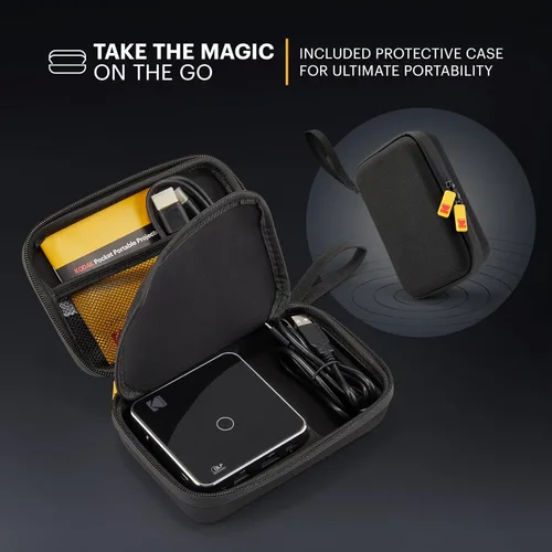 Vista 2 de KODAK - Ultra Mini Proyector Recargable de Bolsillo – Proyector DLP Pico Negro de 100” de visualización, HDMI/USB/Micro SD, altavoz incorporado