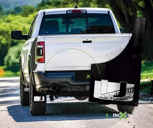 Vista 6 de INOXSTYLE - 4 aletas universales negras para barro, guardabarros delanteros y traseros para universidades nacionales, para automóviles, camionetas