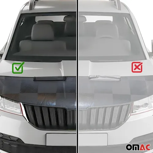 Vista 8 de OMAC Sujetador con capucha para VW Beetle 2012-2019 negro a cuadros 1 pieza