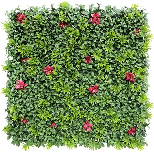 Vista 15 de ECOOPTS Rejilla de privacidad de hiedra sintética, paneles artificiales de boj de 20 x 20 pulgadas, plantas de seto topiario para decoración de #3
