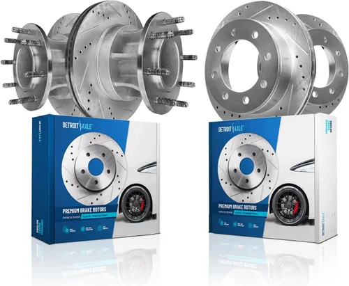 Vista 32 de Detroit Axle - Rotores de freno delanteros para Lexus GS350 GS430 GS450h GS460 IS200t IS250 IS300 IS350 Reemplazo de rotores de freno perforados