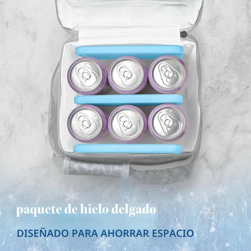 Vista 8 de Cool Coolers by Fit & Fresh XL Slim Ice Packs, Quick Freeze Reusable Ice Packs for Lunch Boxes & Coolers, Long-Lasting, Space Saving Cooler Ice Packs