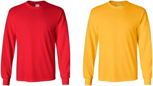 Vista 118 de Gildan - Camiseta de algodón y de manga larga para hombre, modelo G2400 (1) verde irlandés + (1) negro