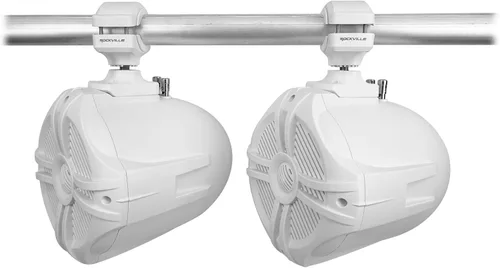 Vista 3 de Rockville Receptor Bluetooth+6.5 "Blanco Marine Wakeboard Torre Altavoces+Amplificador+Kit