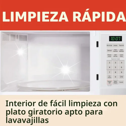 Vista 7 de Hotpoint - Horno microondas para encimera, 700 vatios, 0.7 pies cúbicos, color blanco