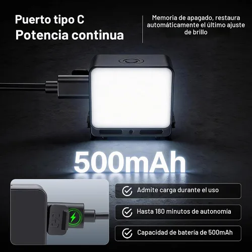 Vista 5 de JJC Luz LED magnética para Insta360 Ace Pro 2,IPX5 Impermeable,Modo SOS