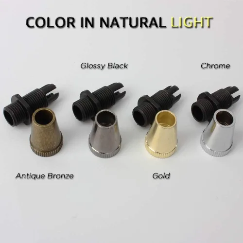 Vista 6 de 20 unidades de cable de metal retro, conector de iluminación colgante, cable roscado de aluminio para iluminación hecha a mano, lámparas, colgantes