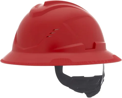 Vista 6 de MSA V-Gard C1 Casco de Ala Completa con Barrera Térmica de Enfriamiento ReflectIR y Suspensión Fas-Trac III - Utiliza Características de Negro
