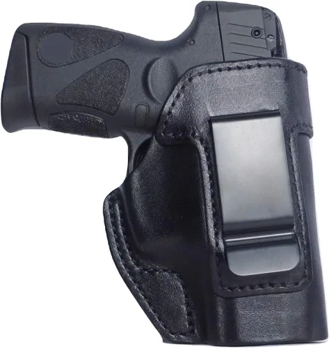 Vista 8 de Tactical Scorpion Gear Funda de cuero de grano completo IWB Conceal Carry Gun compatible con: Smith & Wesson S&W M&P Shield