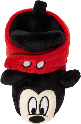 Vista 6 de Disney Botines de Mickey Mouse para bebés y niños, calcetines de vellón suave (recién nacidobebé)