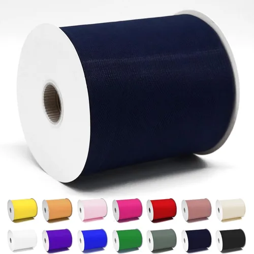 Vista 41 de Rollos de tela de tul verde ácido de 6 pulgadas por 100 yardas (300 pies) Cinta de tul para tutú, falda, envoltorio de regalo, decoración de boda