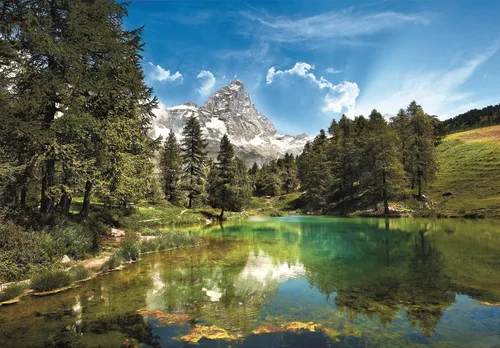 Vista 2 de Clementoni - 31680 - Colección - El Lago Azul - 1500 Piezas, Multicolor