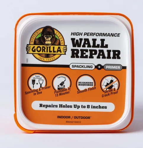 Vista 11 de Gorilla - Resanador + imprimación resistente para reparación de paredes, tubo de 16 onzas, blanco