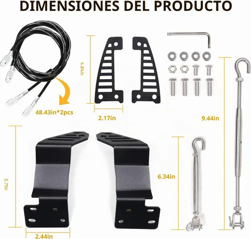 Vista 8 de Kit de elevadores de extremidades ajustables compatibles con accesorios exteriores Ford Bronco 2/4 puertas 2021 2022 2023 2024 2025 nuevos a través