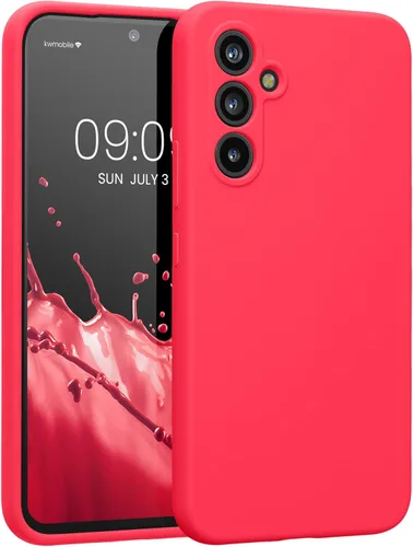 Vista 103 de kwmobile Funda compatible con Samsung Galaxy A13 4G - Funda delgada de silicona TPU - Acabado suave al tacto - Amarillo radiante