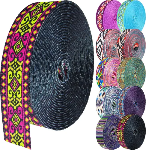 Vista 34 de 1.5 pulgadas Correa de nailon con patrón, correas de cinturón de nailon, correas para bolso, correas para mochila, cinturón de nailon