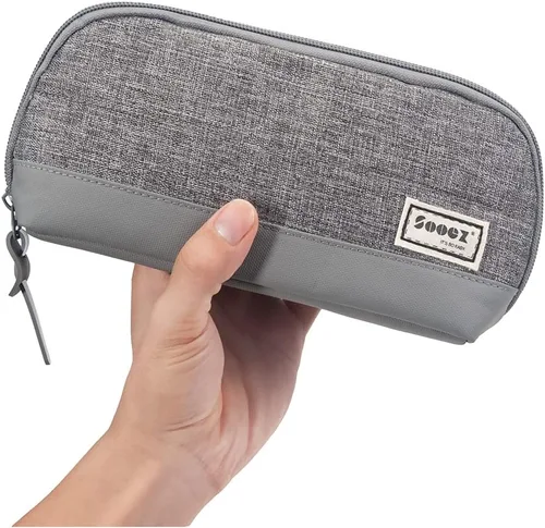 Vista 8 de Sooez - Estuche para lápices y bolígrafos de apertura ancha, estuche ligero y espacioso con cremallera, bolsa de papelería con bonito diseño