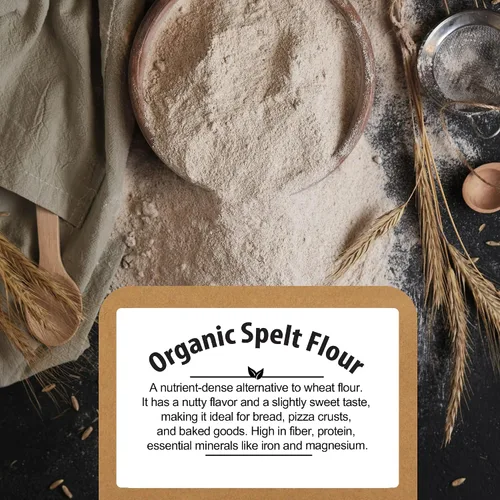 Vista 5 de Harina de espelta orgánica a granel 4.8 lb - Harina de pan para hornear granos antiguos Spelt Flour