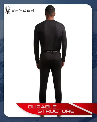 Vista 6 de Spyder Conjunto térmico de 2 piezas con forro polar para hombre y leggings largos de capa base