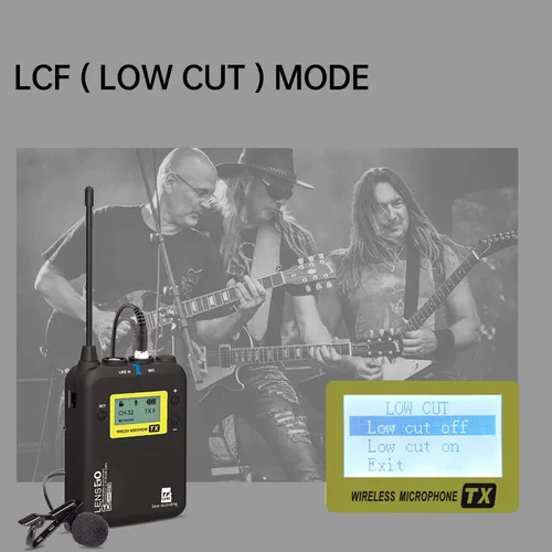 Vista 6 de LENSGO LWM-328C - Sistema de micrófono inalámbrico Lavalier de 99 canales, UHF, micrófono de solapa inalámbrico profesional omnidireccional